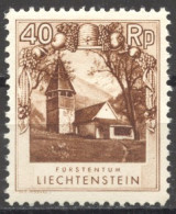 Liechtenstein, 1930, Chapel, 40 Rp, MNH, Michel 101C - Ungebraucht