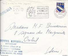 ALPES MARITIMES 06 - NICE  - PHILATEC PHILATELIE TECHNIQUE GRAND PALAIS PARIS 5 21 JUIN 1964 - BELLE RAPPE - Maschinenstempel (Werbestempel)