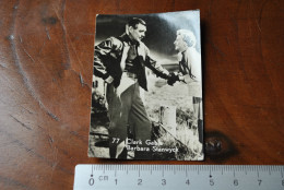 Clark Gable Barbara Stanwyck Photo (5 X 7cm) Chromo Belgian Chewing Gum Chocolat Cigarette Cinéma Vedette Acteur Actrice - Altri & Non Classificati