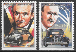 CENTRAFRIQUE - GRANDS CONSTRUCTEURS AUTOMOBILES - J. HEBMULLER ET A. CITROEN - N° 799 ET 800 - NEUF** MNH - Auto's