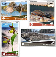 Finland Finnland Finlande 2024 Water Flora And Fauna Bird Triton Seal Orchid Nature Europa BeePost Set Of 4 Stamps MNH - 2024