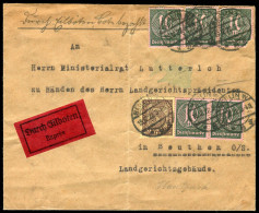 Deutsches Reich, 1922, D 33, D 68(5), Brief - Oficial