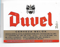 ETIQUETTE BIERE DUVEL / BR. MOORGAT / 2870 BRENDONK - Bière