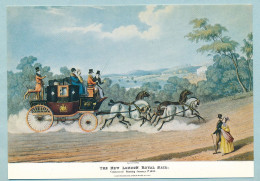 The New London Royal Mail D'après Aquatinte En Couleurs. Gravure De G. Hunt 1836 - Poste & Postini
