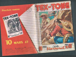 Tex-Tone  N° 140 - Bimensuel  "  Le Lasso D'or    " - D.L.  1er Trimestre 1963 - Tex0403 - Piccoli Formati