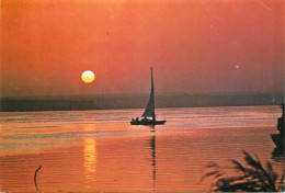 Navigation Sailing Vessels & Boats Themed Postcard Romania Mamaia Siut Ghiol Sunset - Segelboote