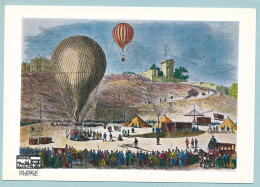 12 Octobre 1870 - Montmartre Place Saint-Pierre, Départ Du Ballon-poste "Louis Blanc" - Post & Briefboten