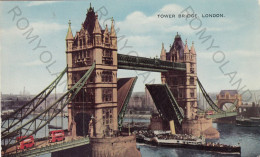 CARTOLINA  C9 LONDON,INGHILTERRA,REGNO UNITO-TOWER BRIDGE-VIAGGIATA 1957 - Altri & Non Classificati