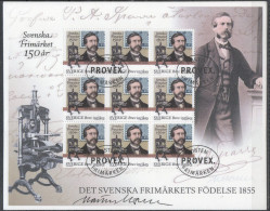 Martin >Mörck. Sweden 2005. 150 Anniv Swedish Stamps. Souvenir Sheet. Michel 2478. PROVEX. MNH. Signed. - Blocs-feuillets