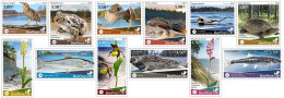 Estonia Finland Lithuania 2024 Water Flora Fauna Birds Turtle Fish Orchids Seal Triton Frog Europa BeePost Full Set MNH - 2024