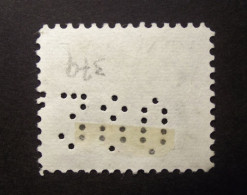 Canada - Perfin - Perforé -  380 (rare Number ) - Cancelled - Perforadas