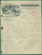 17 Baunant Sur Seudre Par Saujon Bureau Fabrique De Papiers Papeterie Santone 18 12 1906 - Stamperia & Cartoleria