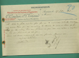 16 Bourrisson Prés D' Angoulême Vœuil-et-Giget Couderc Et Triaud Manufacture De Feutres A Papeterie 17 Juillet 1905 - Drukkerij & Papieren