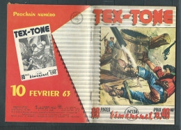 Tex-Tone  N° 138 - Bimensuel  " La Vengeance De El Fox    " - D.L.  1er Trimestre 1963 - Tex0405 - Formatos Pequeños