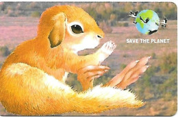 Italy: Prepaid GlobalOne - Save The Planet 13, Ostafrikanischer Springhase - [2] Handy-, Prepaid- Und Aufladkarten