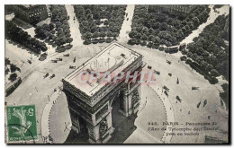 CPA Paris Panorama De L&#39Arc De Triomphe De L&#39Etoile Pris En Ballon - Triumphbogen