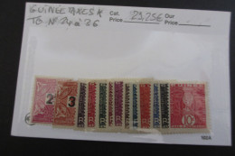 GUINEE TAXES N°24 à 36 NEUF* TB  COTE 29,25 EUROS VOIR SCANS - Unused Stamps