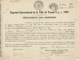 Titre De 1925 - Ville De Vienne - Emprunt International 1902 - 4% - - S - V