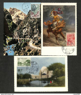 ALGÉRIE - 3 Cartes Maximum 1957-1962 - DELACROIX - FROMENTIN - KERRATA - Maximumkaarten