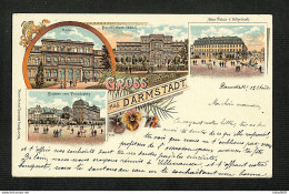 ALLEMAGNE - DARMSTADT - Gruss Aus Darmstadt - 1898  - Darmstadt