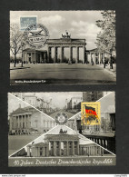 ALLEMAGNE - DDR - 2 Cartes Maximum 1959 - BERLIN - Brandenburger Tor - 10 Jahre Deutsche Demokratische Republik - Cartes-Maximum (CM)