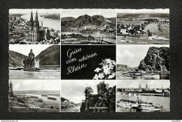 ALLEMAGNE - GRUSS VOM SCHONEN RHEIN - Multivues - Mehrbildkarte - 1954 - Other & Unclassified