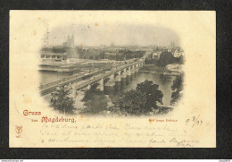 ALLEMAGNE - MAGDEBURG  - MAGDEBOURG -  Die Lange Brücke - 1897 - RARE - Maagdenburg