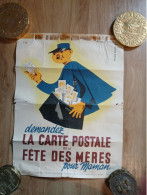 Affiche   Facteur - Demandez La Carte Postale De La Fete Des Meres - Affiches