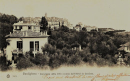 1829 - Italie - BORDIGHERA  :  Panorama Della Citta Vecchia Dall' HOTEL De LONDRES Circulée En1918 - Autres & Non Classés