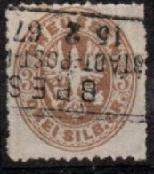 ALTDEUTSCHLAND , PREUSSEN, 1861, MI 18, 3 SGR, PREUSSISCHER ADLER IM OVAL, GESTEMPELT, OBLITERE, - Usados