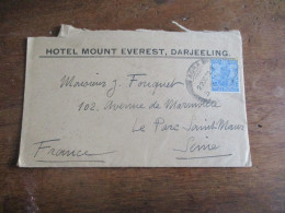 INDE INDIA HOTEL MOUNT EVEREST DARJEELING  ENVELOPPE COMMERCIALE - Other & Unclassified