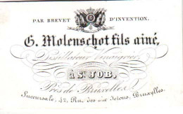 DE 1861 - Carte Porcelaine De G. Molenschot Fils Aine, Distillateur Vinaigrier, St. Job - Sonstige & Ohne Zuordnung