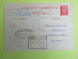 France - Entier Postal - Carte Postale Commerciale - Pétain 1942 - Cartes Postales Types Et TSC (avant 1995)