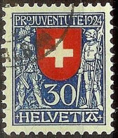 Schweiz Suisse Pro Juventute 1924: Soldaten XIV+XV Jhdt. Zu WI32 Mi 212 Yv 217 Mit ⊙ BASEL ST.ALBAN (Zumstein CHF 20.00) - Oblitérés