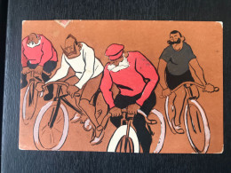 Carte Postalle Illustré Par Leal De Camara. Caricaturiste. Cyclistes. P. Lamm - Radsport