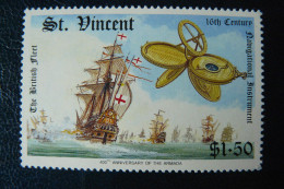 Saint-Vincent Yv. 1053C - 1053D - 1053F Neufs ** (MNH) - 1988 - Bateaux - Voiliers - Ships