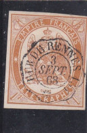 FRANCE - TIMBRE TELEGRAPHE - 1868 - N°3 - 1 F ORANGE - OBLITERE - Télégraphes Et Téléphones