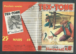 Tex-Tone  N° 165 - Bimensuel  " Celui Qui A Peur  " - D.L.  1er Trimestre 1964 - Tex0504 - Kleine Formaat