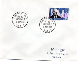 ARCHITECTURE / Marc SANGNIER = 75 PARIS 1960 = CACHET PREMIER JOUR N° 1271 Première Auberge De Jeunesse - Altri & Non Classificati