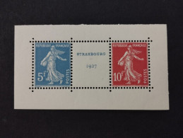 FRANCE PAIRE DU BLOC FEUILLET BF 2 BF2 STRASBOURG NEUF** SIGNE COTE +1200€ #278 - Unused Stamps