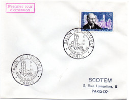 ARCHITECTURE / Marc SANGNIER = 75 PARIS 1960 = CACHET PREMIER JOUR SALON ENFANCE + N° 1271 Première Auberge De Jeunesse - Autres & Non Classés