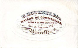DE 1857 - Carte Porcelaine De P. Ruttens, Pere, Maison De Commission, Bruxelles - Altri & Non Classificati