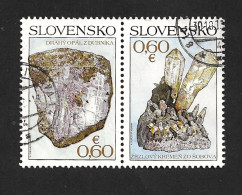 Slovakia Slowakei 2013 ⊙ Mi 718-719 Sc 672ab Yv 625-626 Minerals. Precious Opal, Sceptre Quartz. - Used Stamps