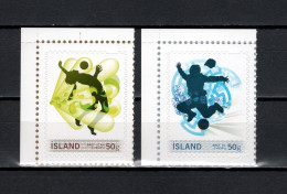 Iceland 2010 Football Soccer Set Of 2 MNH - Ongebruikt