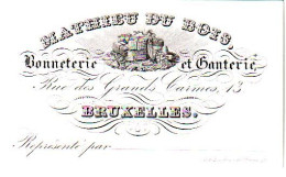 DE 1856 - Carte Porcelaine De Mathieu Du Bois, Bonneterie & Ganterie, Bruxelles, Imp Beaufort. - Otros & Sin Clasificación