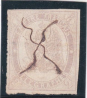 FRANCE - TIMBRE TELEGRAPHE - 1868 - N°4 -  2F VIOLET PALE - OBLITERE - Telegrafi E Telefoni