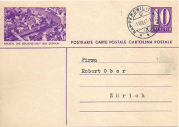 PK 139  "Baden, Die Bäderstadt Bei Zürich"  (Vordruck Senn-Huber, Rapperswil)       1947 - Entiers Postaux