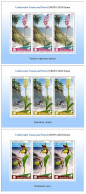 Estonia Finland Lithuania 2024 Water Flora And Fauna Orchids National Parks Europa BeePost Set Of 3 Sheetlets MNH - Orchideeën