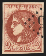 N°40B, Cérès Bordeaux 2c Brun-rouge-foncé, Oblitéré, Effigie Bien Dégagée - TB - 1870 Emissione Di Bordeaux