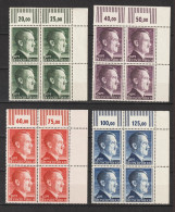 Adolf Hitler  MiNr. 799-802 B ** Bogenecken - Unused Stamps